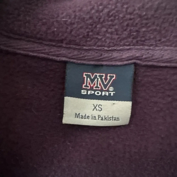 Rio Salado College Purple Fleece Pullover Quarter Zip MV Sport XS - Picture 5 of 11